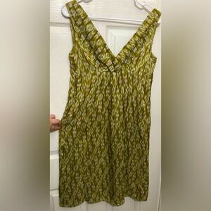 Jigsaw green silk dress